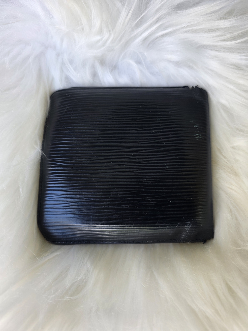 Authentic Black Louis Vuitton Epi Bifold Wallet